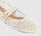 Womens OFFICE Fenix Double Strap Mary Jane Ballet Pumps Cream Lace