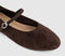 Womens OFFICE Fifi Single Strap Mary Jane Ballet Pumps Brown