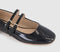 Womens OFFICE Sl Frances  Two Strap Mary Jane New Black Patent