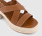 Womens OFFICE Menorca Espadrille Block Heeled Sandals Dark Tan