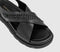 Womens EARTHADDICT Fleur Cross Over Chunky Sandals Black Leather