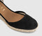 Womens OFFICE Melissa Ankle Tie Espadrille Wedges Black