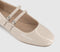 Womens OFFICE Sl Frances  Two Strap Mary Jane Off White Patent