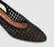 Womens OFFICE Marais Basket Weave Slingback Court Heels Black