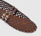 Womens OFFICE Flirt Woven Mary Janes Brown