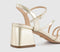 Womens OFFICE Mimi  Strappy Block Heel Sandals Gold