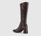 Womens OFFICE Kiwi Stretch Leg Block Heel Knee Boots Brown