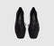 Womens OFFICE Frenzie Key Hole Ballet Pumps Black Faux Suede