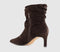 Womens OFFICE Amore Ruched Leg Ankle Boots Brown Suede