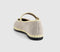 Womens Flabelus Mary Janes Linen Beige Yellow Linen