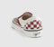 Vans Lx Classic Slip On 98 Trainers Checkerboard Poppy Ember Red