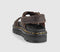Womens Dr. Martens Zebzag Sandals Dark Brown Crazy Horse