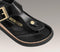 Womens BIRKENSTOCK Gizeh Droplet Sandals Black High Shine