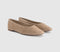 Womens OFFICE Sl Fairytale  Leather Ballerina Taupe Suede