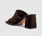 Womens OFFICE Monroe Block Heel Mules Brown Suede