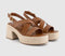 Womens OFFICE Menorca Espadrille Block Heeled Sandals Dark Tan