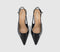 Womens OFFICE Hettie Slingback Court Heels Black Patent