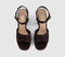 Womens OFFICE Harlow Platform Block Heel Sandals Brown Faux Suede
