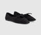 Womens OFFICE Frenzie Key Hole Ballet Pumps Black Faux Suede