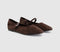 Womens OFFICE Fifi Single Strap Mary Jane Ballet Pumps Brown
