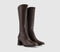 Womens OFFICE Kiwi Stretch Leg Block Heel Knee Boots Brown