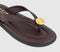 Womens OFFICE Sardinia Hardware Toe Post Sandals Brown