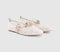 Womens OFFICE Fenix Double Strap Mary Jane Ballet Pumps Cream Lace