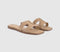 Womens OFFICE Slade Cut Out Sliders Taupe Faux Suede