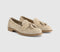 Womens OFFICE Flicker Tassel Loafers Beige Suede