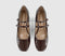 Womens OFFICE Mercy Double Strap Heeled Mary Janes Brown