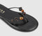 Womens OFFICE Soleil Beaded Toe Post Sandals Black