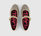 Womens Flabelus Mary Janes Linen Beige Yellow Linen