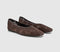 Womens OFFICE Foxglove Embroidered Leaf Print Ballet Pumps Brown