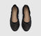 Womens OFFICE Flutter Mesh Bow Ballerinas Black