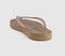 Womens Sleepers Tapered Flip Flops Sand Transparent