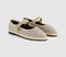 Womens Flabelus Mary Janes Linen Beige Yellow Linen