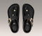 Womens BIRKENSTOCK Gizeh Droplet Sandals Black High Shine