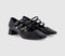 Womens OFFICE Marcie Triple Strap Heeled Mary Janes Black