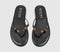 Womens OFFICE Soleil Beaded Toe Post Sandals Black