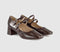Womens OFFICE Mercy Double Strap Heeled Mary Janes Brown