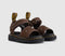 Kids Dr. Martens Marlowe Flower Toddler Sandals Dark Brown Tumbled Nubuck
