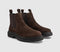 Mens OFFICE Bedford Chunky Chelsea Boots Brown Suede