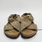 Womens Birkenstock Tulum Cross Sandals Taupe Suede