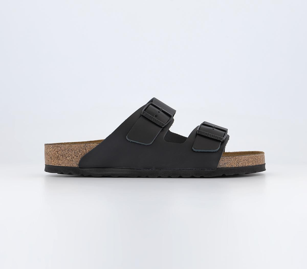 Mens Birkenstock Arizona Two Strap Black Leather