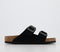 Mens Birkenstock Arizona Two Strap Sandals Desert Buck Black