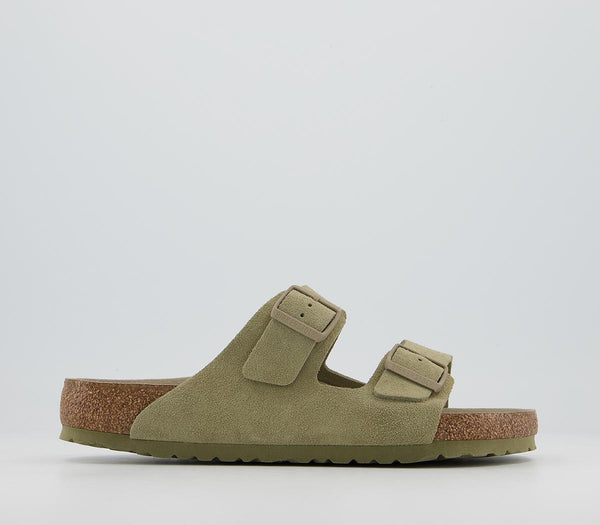 Mens Birkenstock Arizona Two Strap Faded Khaki