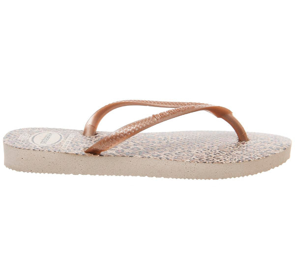 Kids Havaianas Slim Fashion Kids Gold Leopard