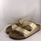 Womens Birkenstock Arizona Two Strap Gold - OFFCUTS SHOES by OFFICE