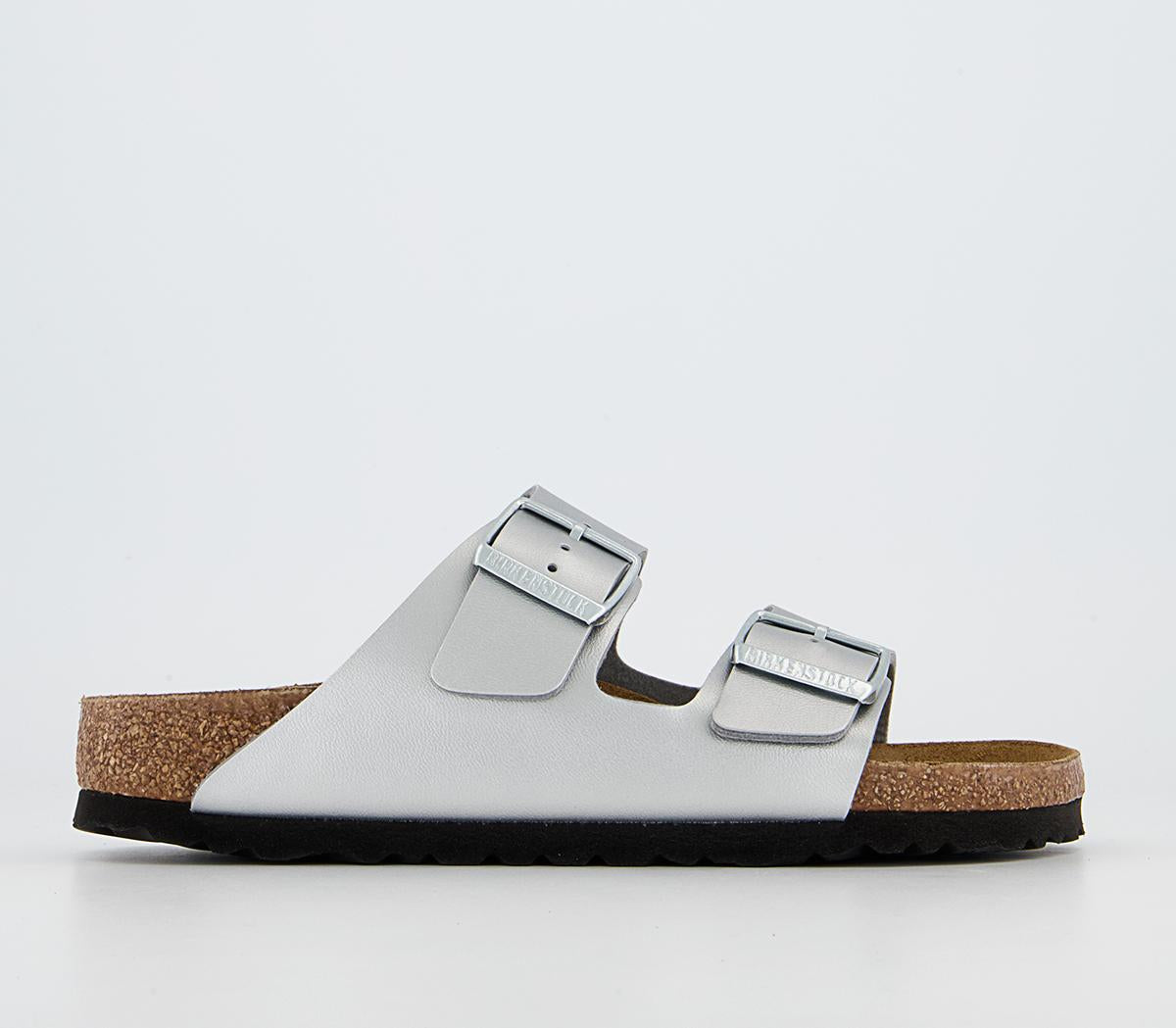 Womens Birkenstock Arizona Two Strap Silver