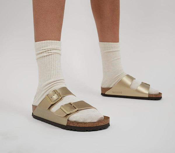 Womens Birkenstock Arizona Two Strap Glamour Gold